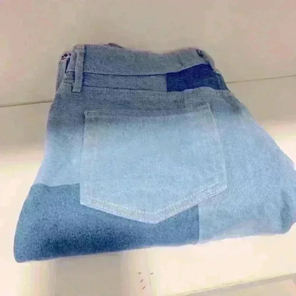 Hollister Ultra High Rise Mom Jeans Vintage Stretch Patchwork 11R Raw Hem 30/27 - Picture 5 of 7